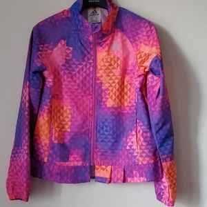 ADIDAS Girl's Rain Jacket Windbreaker Zip Up